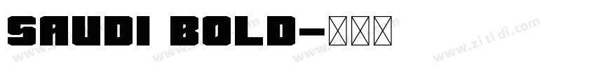 Saudi Bold字体转换